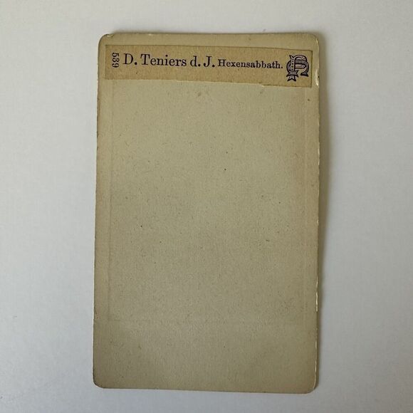 Antique CDV Card D. Taniers Depart Pour Le Sabat 1900s 4”x2.5” - Picture 2 of 2